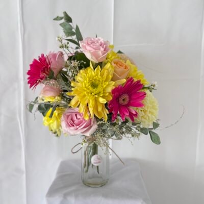 Elegant Flower in Crystal Vase