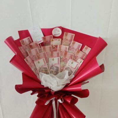 Money Bouquet with Dried Flowers Max 15 Sheets Money