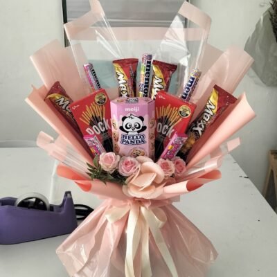 Snack Bouquet with Artificial Flower
