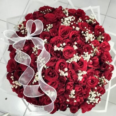 150 Stalk of Roses with Big Ribbon