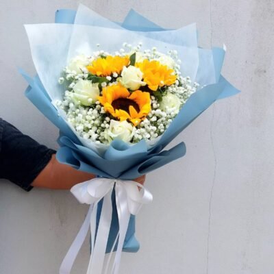 Sunflower on Blue
